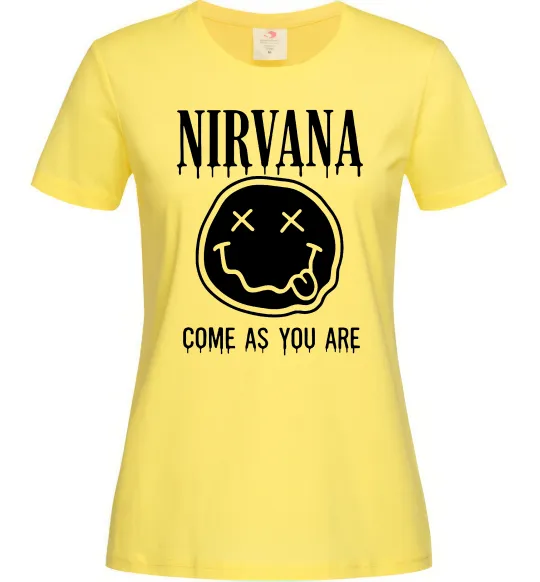 Женская футболка Nirvana come as you are Лимонный фото