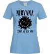 Женская футболка Nirvana come as you are Голубой Женская футболка Nirvana come as you are Голубой фото