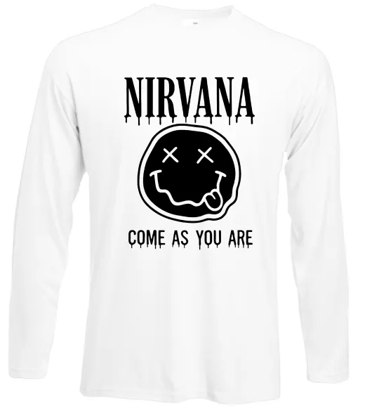 Лонгслів Nirvana come as you are Білий фото