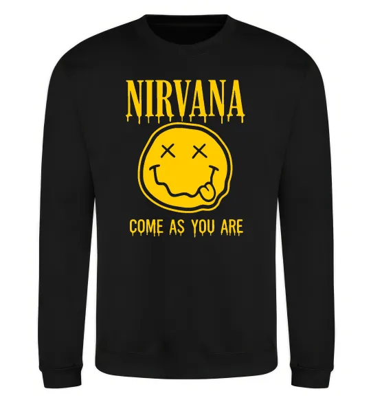 Світшот Nirvana come as you are Чорний фото