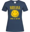 Женская футболка Nirvana come as you are Темно-синий Женская футболка Nirvana come as you are Темно-синий фото