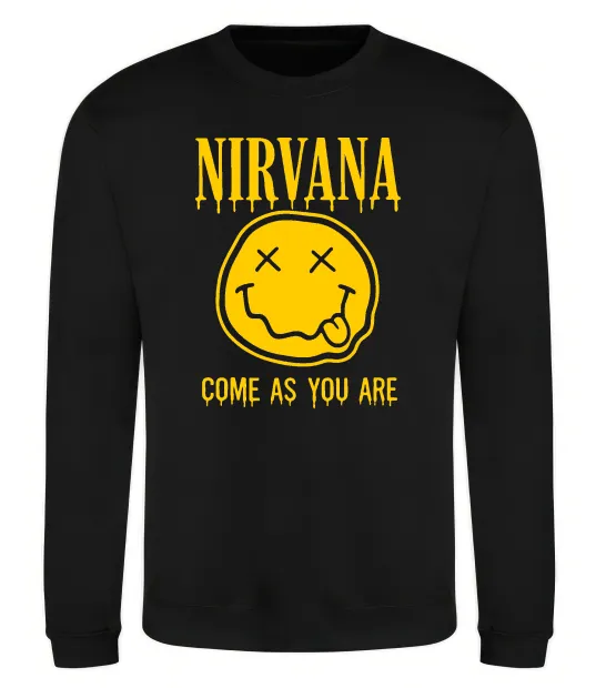 Світшот Nirvana come as you are Чорний фото