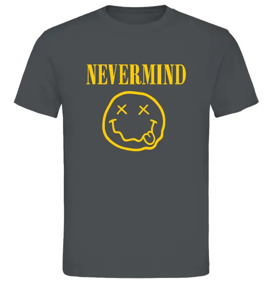 Чоловіча футболка Nevermind Графіт фото