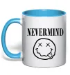 Чашка с цветной ручкой Nevermind Голубой Чашка с цветной ручкой Nevermind Голубой фото