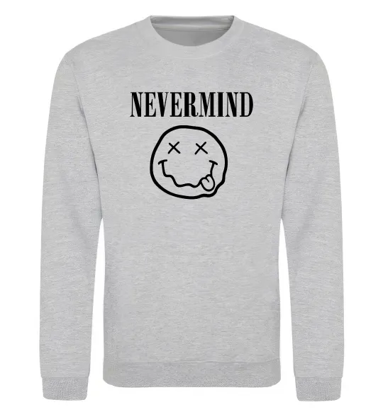 Свитшот Nevermind Серый меланж фото