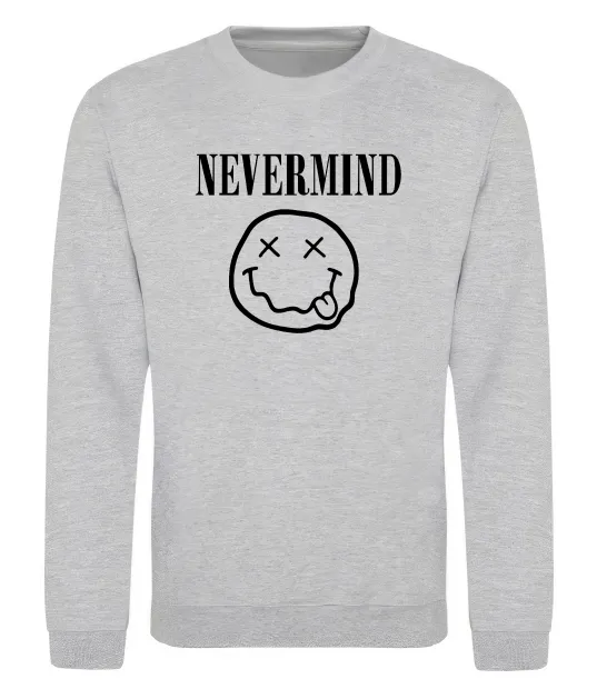 Свитшот Nevermind Серый меланж фото