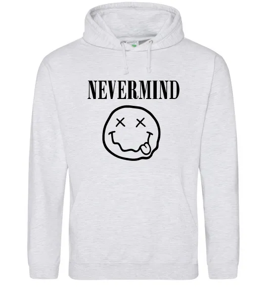Женская толстовка (худи) Nevermind Серый меланж фото