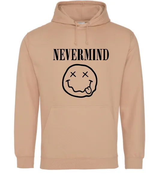 Женская толстовка (худи) Nevermind Песочный фото