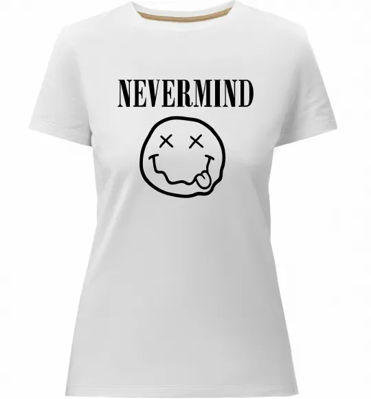 Жіноча преміум футболка Nevermind Білий фото