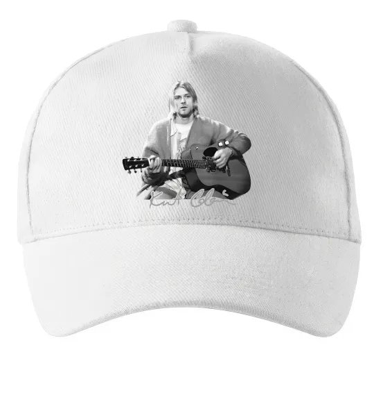 Кепка Курт Кобейн з гітарою Белый фото
