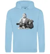Чоловіча толстовка (худі) Курт Кобейн з гітарою Блакитний фото