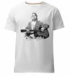 Мужская премиум футболка Курт Кобейн з гітарою Белый Мужская премиум футболка Курт Кобейн з гітарою Белый фото