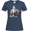 Женская футболка Курт Кобейн з гітарою Темно-синий Женская футболка Курт Кобейн з гітарою Темно-синий фото