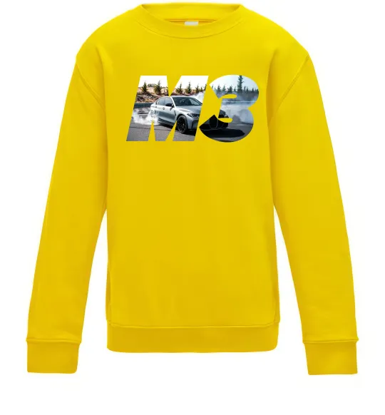 Дитячий світшот BMW M3 drift Сонячно жовтий фото