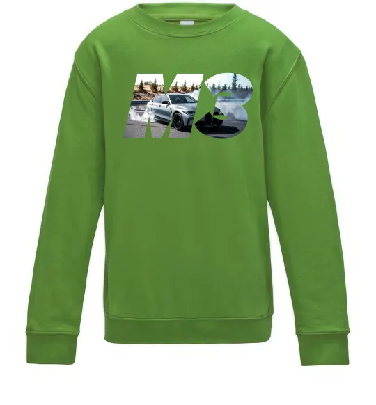 Дитячий світшот BMW M3 drift Лаймовий фото