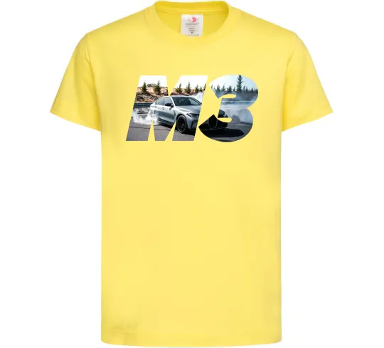 Дитяча футболка BMW M3 drift Лимонний фото