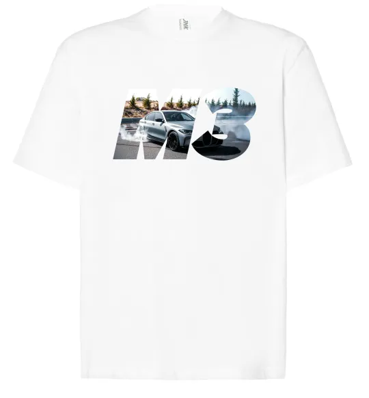 Футболка Оверсайз BMW M3 drift Білий фото