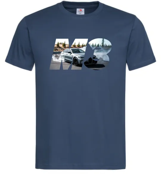 Чоловіча футболка BMW M3 drift Темно-синій фото
