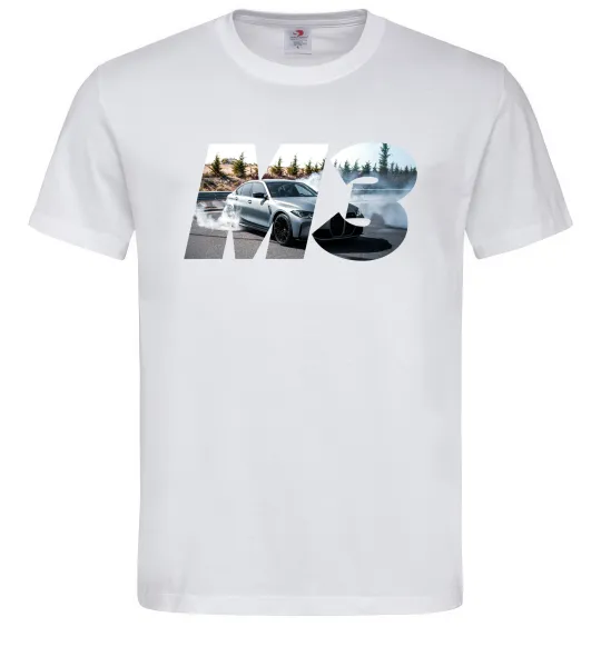 Чоловіча футболка BMW M3 drift Білий фото