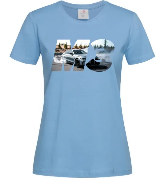 Жіноча футболка BMW M3 drift Блакитний фото