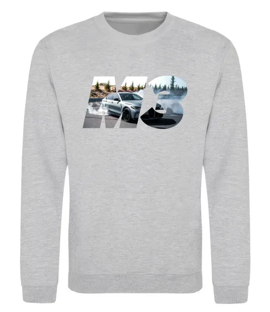 Світшот BMW M3 drift Сірий меланж фото