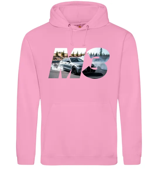 Женская толстовка (худи) BMW M3 drift Розовый фото