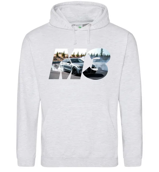 Жіноча толстовка (худі) BMW M3 drift Сірий меланж фото