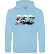 Женская толстовка (худи) BMW M3 drift Голубой фото