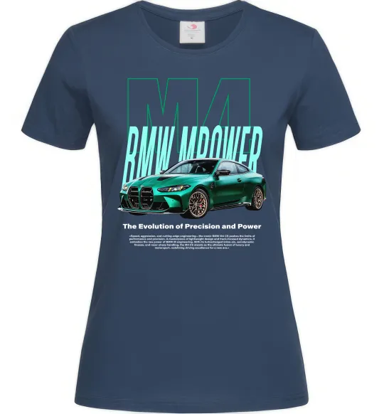 Жіноча футболка BMW M4 Темно-синій фото