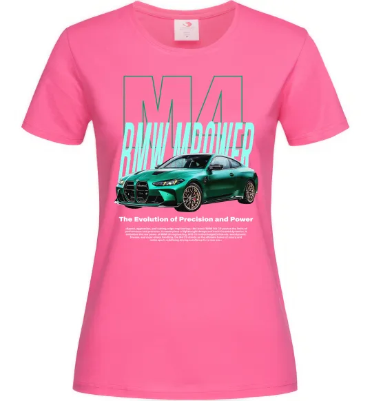 Жіноча футболка BMW M4 Яскраво-рожевий фото