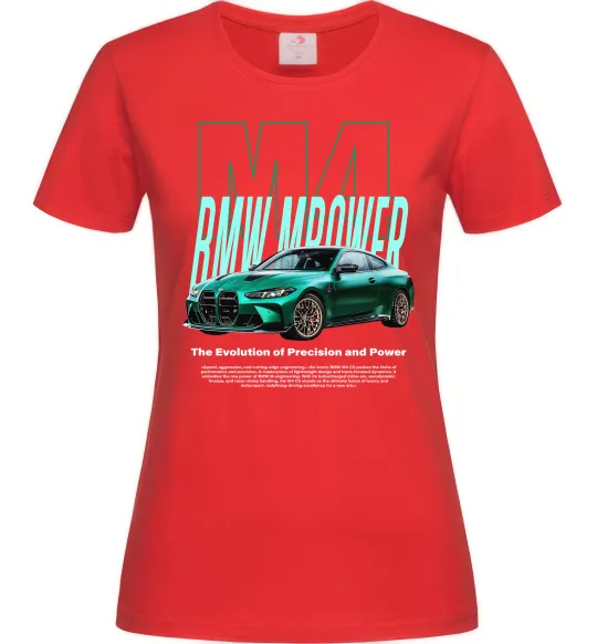 Жіноча футболка BMW M4 Червоний фото