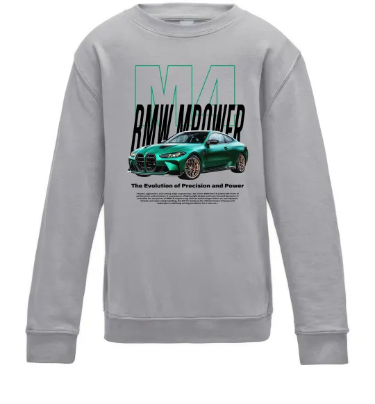 Дитячий світшот BMW M4 Сірий меланж фото