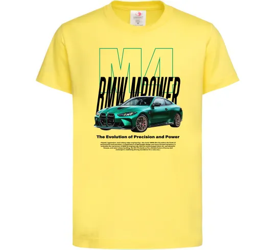 Дитяча футболка BMW M4 Лимонний фото
