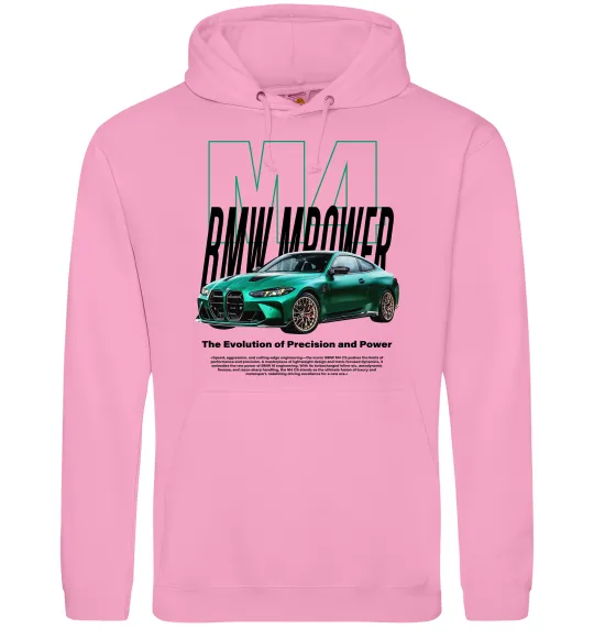 Женская толстовка (худи) BMW M4 Розовый фото