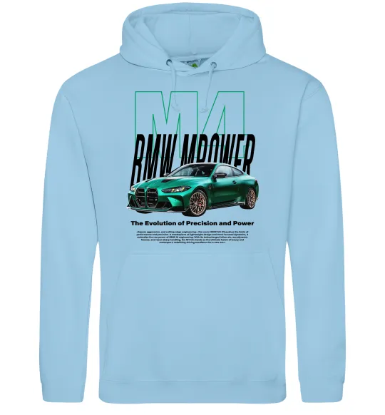 Женская толстовка (худи) BMW M4 Голубой фото