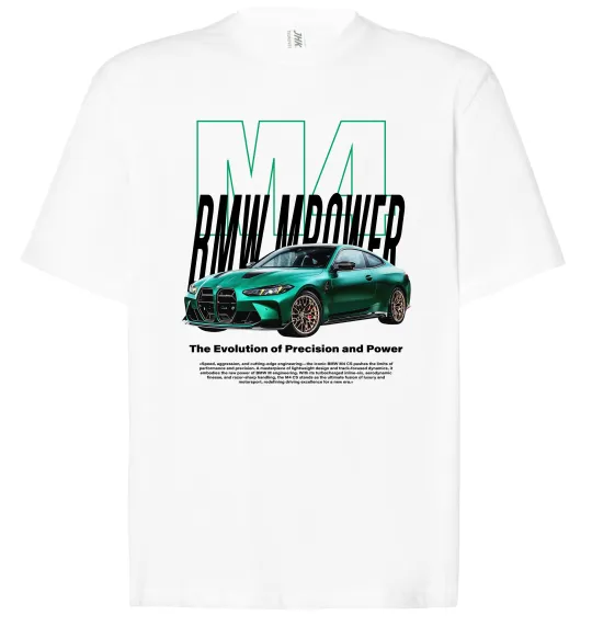 Футболка Оверсайз BMW M4 Білий фото