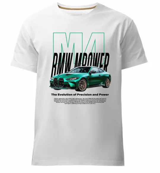Чоловіча преміум футболка BMW M4 Білий фото