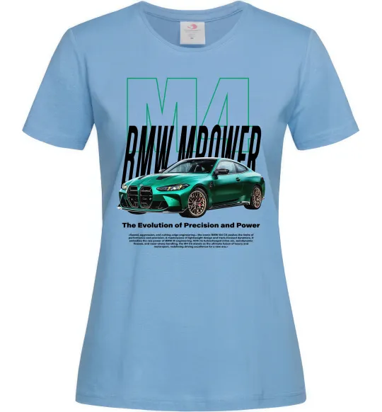 Жіноча футболка BMW M4 Блакитний фото