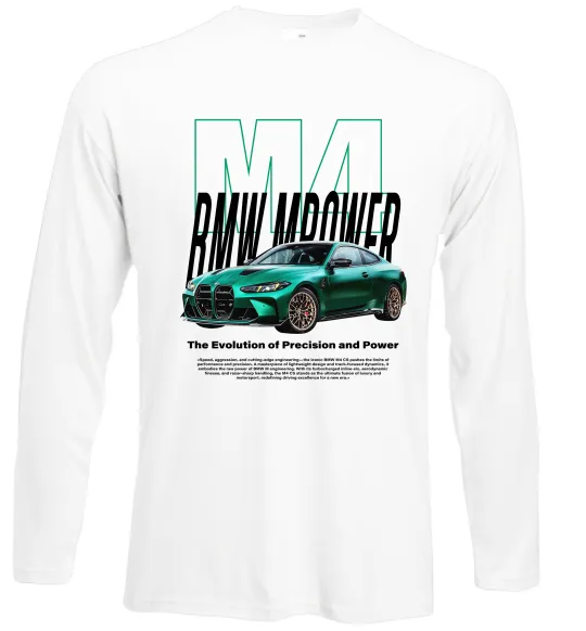 Лонгслів BMW M4 Білий фото