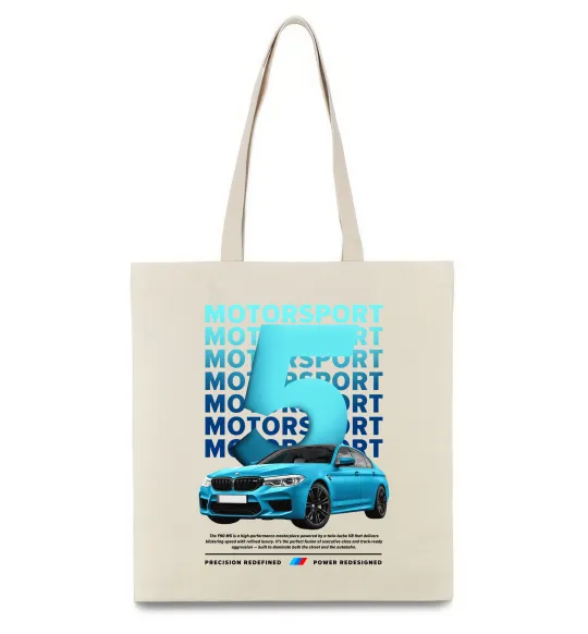 Еко-сумка BMW M5 Бежевий фото