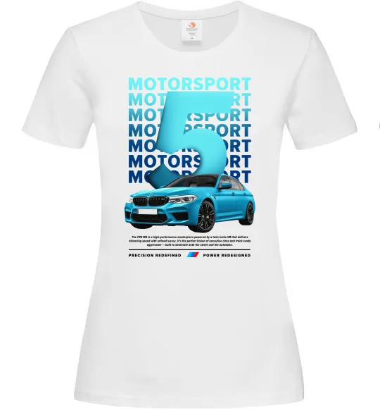 Жіноча футболка BMW M5 Білий фото