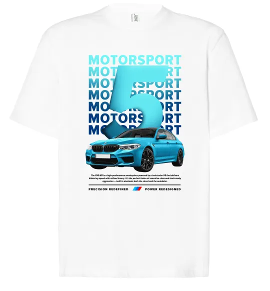 Футболка Оверсайз BMW M5 Білий фото