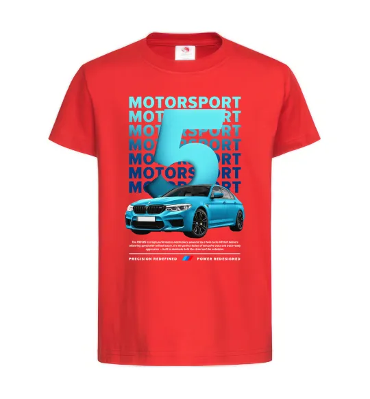 Детская футболка BMW M5 Красный фото