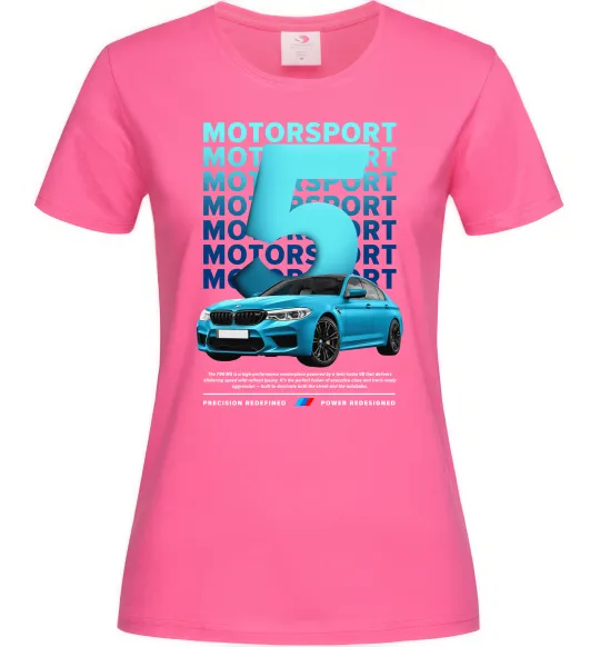 Жіноча футболка BMW M5 Яскраво-рожевий фото