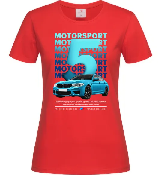 Жіноча футболка BMW M5 Червоний фото