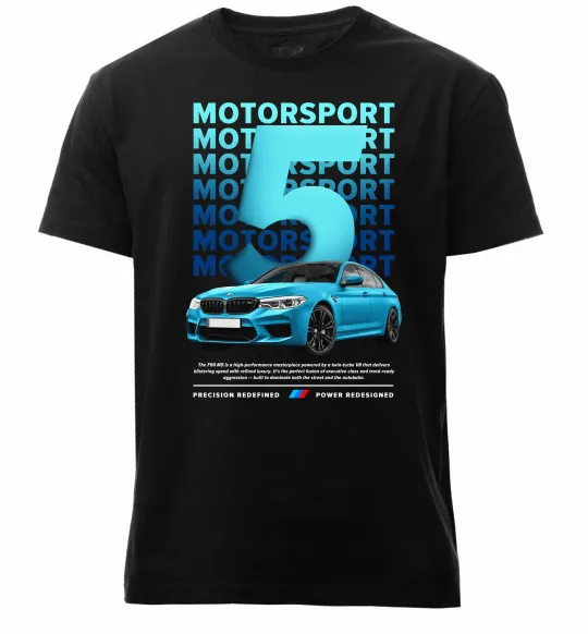 Чоловіча преміум футболка BMW M5 Чорний фото