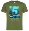 Чоловіча футболка BMW M5 Оливковий фото