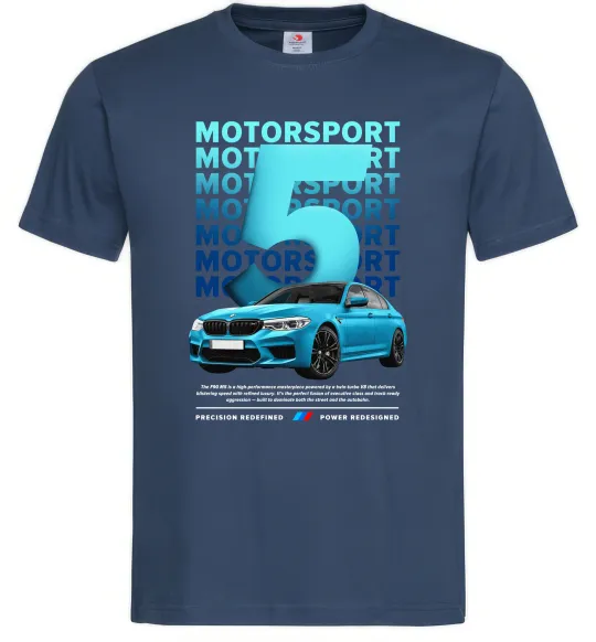 Чоловіча футболка BMW M5 Темно-синій фото