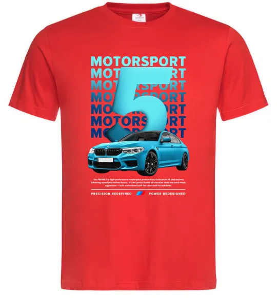 Чоловіча футболка BMW M5 Червоний фото