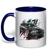 Чашка з кольоровою ручкою BMW art Глибокий темно-синій Чашка з кольоровою ручкою BMW art Глибокий темно-синій фото